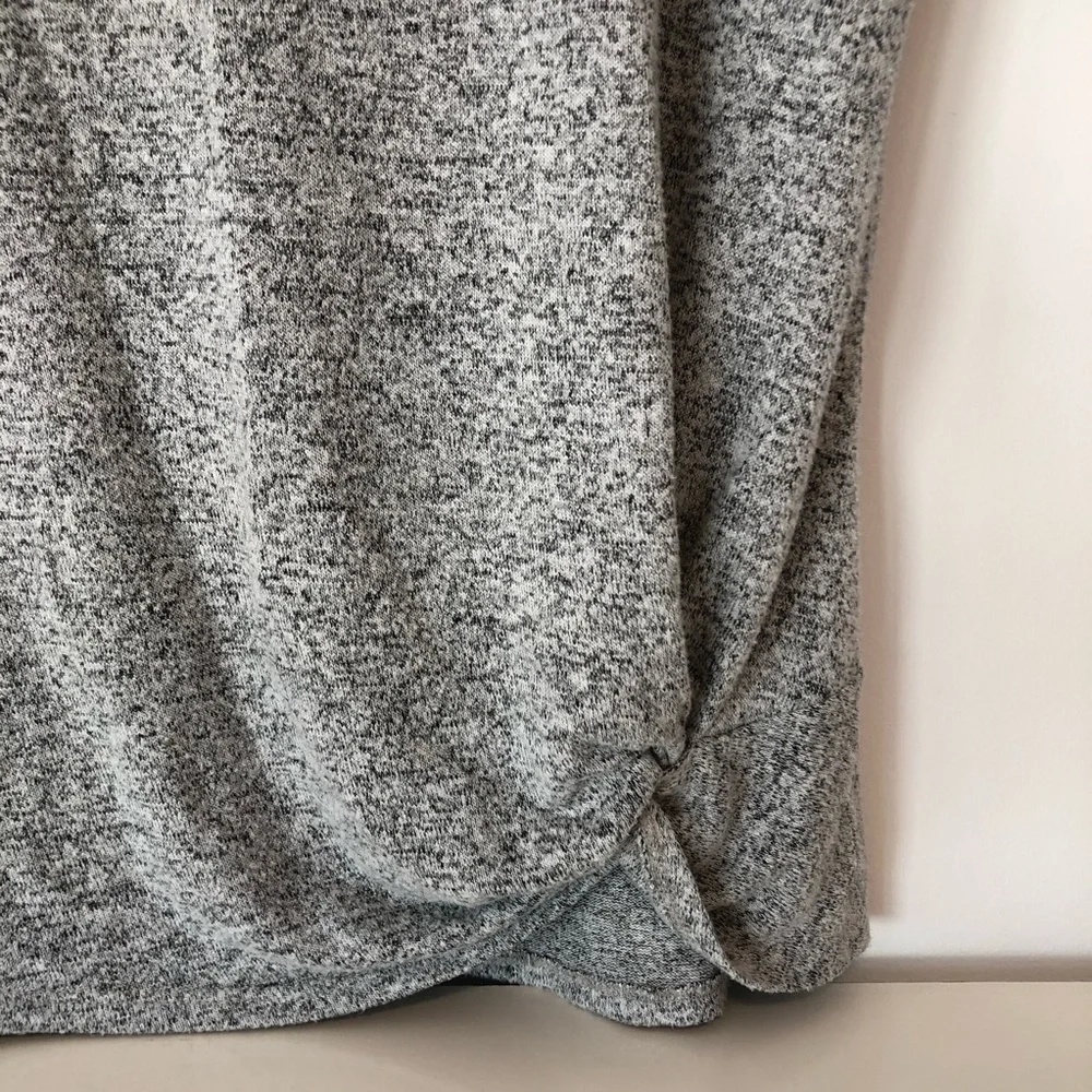 GAP Kids Long Sleeve Top with Twist Front Soft Spun Gray Girls Size XXL